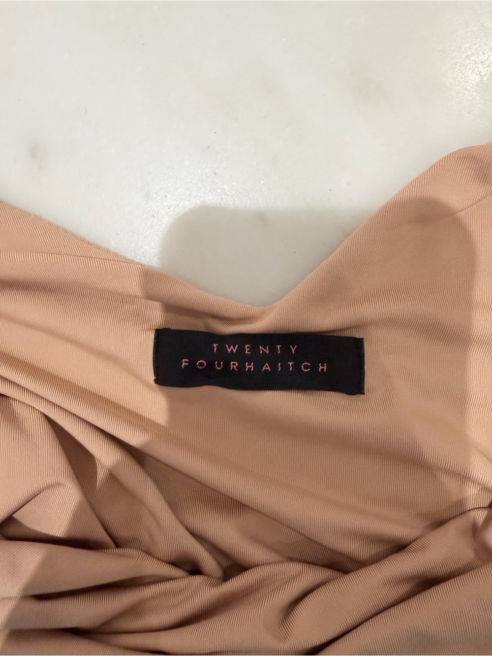 Elegant Nude Beaded Slip Dress - Picture 5 of 5